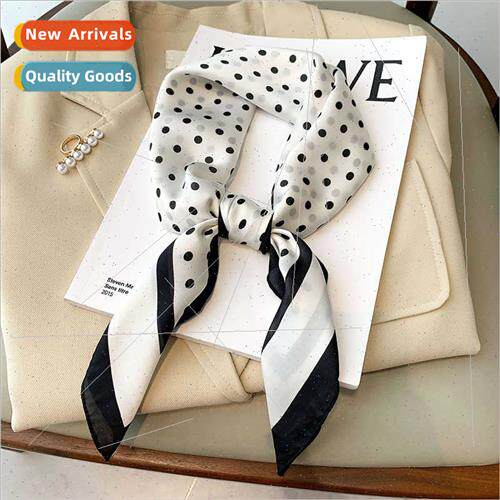 2021 Spring Autumn  Faux lk New Fashion Small Polka Dot Deco