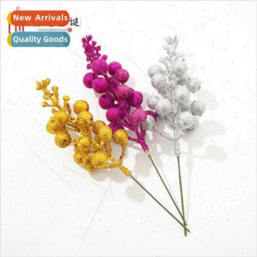 Christmas decorations 15 head gold dust balls berries holida