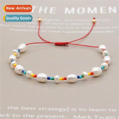che design rainbow millet beads bracelet female simple versa