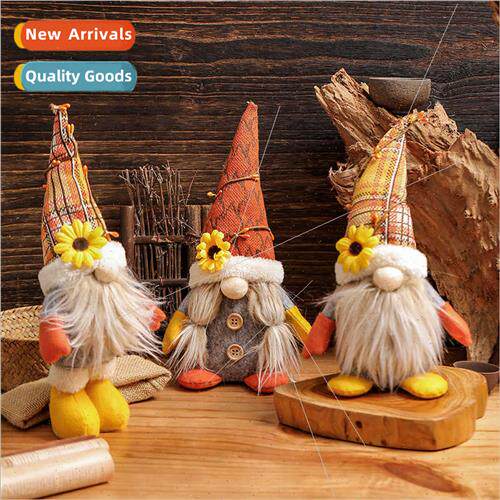 Thanksgiving Ornament Sunflower Faceless Doll Cute Standing
