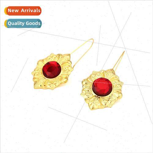 personalized retro court floral earrings exaggerated metal w