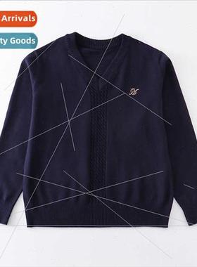 JK unim pullover sweater cyanine color embroidery long-sleev