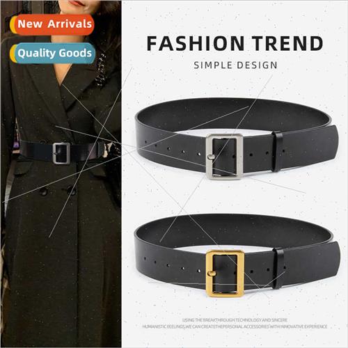 Women belt leather wide hundred jacket waist seal simple fas