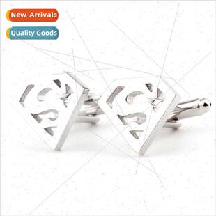 French Shirt Men Metal Skeleton Superman Cufflinks Cufflink