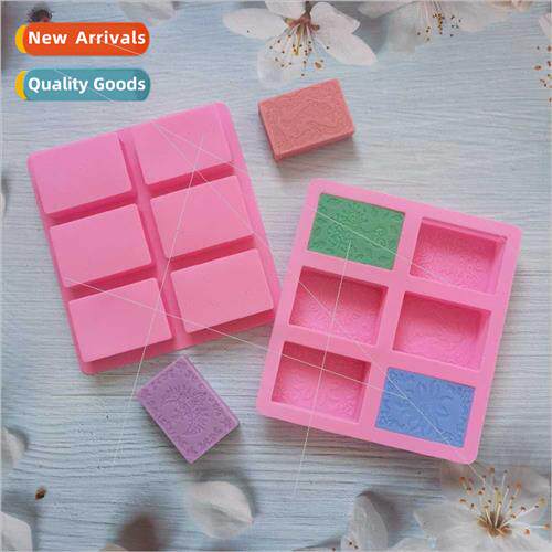 licone 6 square pattern soap cake jelly pudding soap cake mo