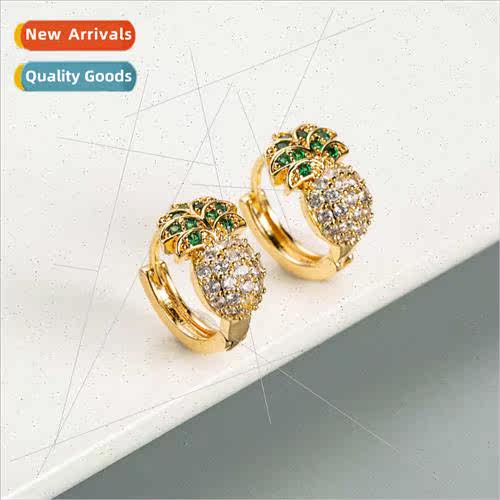 Spring Summer Europe pine适用Appleshape earrings female copp