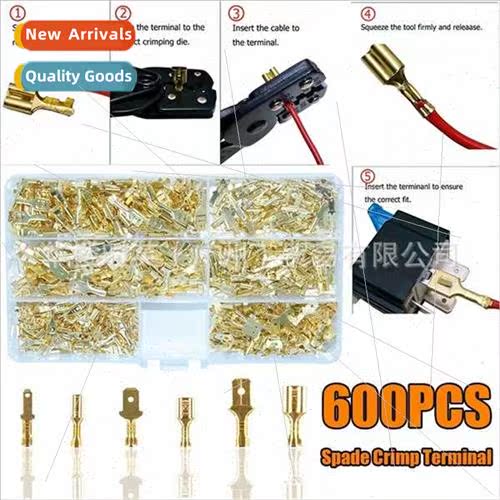 600PCS gold color inserted reed inserted terminal block 2.8