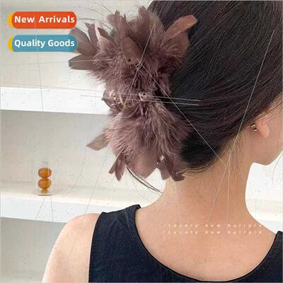 Turkey hair scrunchies premium sense back head oversized sha