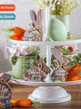 New st Easter Bunny Tabletop Decoration Farmhouse Kchen Dini