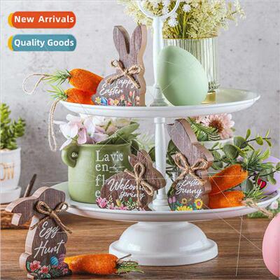 New st Easter Bunny Tabletop Decoration Farmhouse Kchen Dini