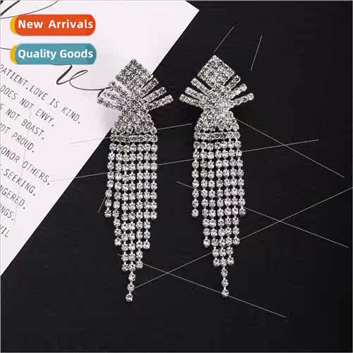 Europe fall winter new classic tassel earrings mother-of-pea