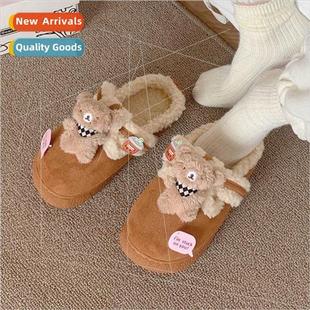 winter padded slippers package cut cotton heel new Full warm