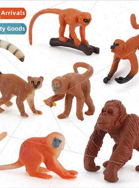Zoo Mini Monkey Set Model Golden Monkey Orangutan Puzzle Han