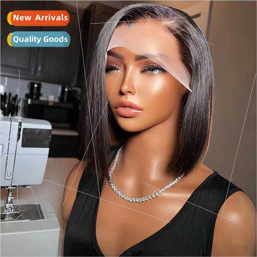 Europe wigs front lace bob short o head lace headgear new wi