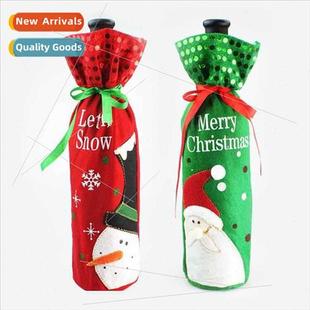 Sequins Wine Bags Christmas Claus Decoration Santa Snowm Day