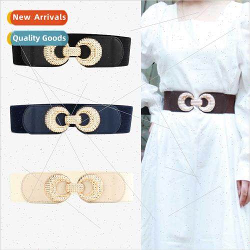 Stch elastic waist belt female dress coat waist corset wide