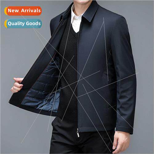 Down jacket men fall winter light warm business casual middl