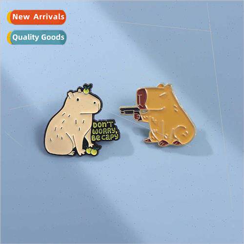 Cute water dolphin niche animal metal badge accessories back