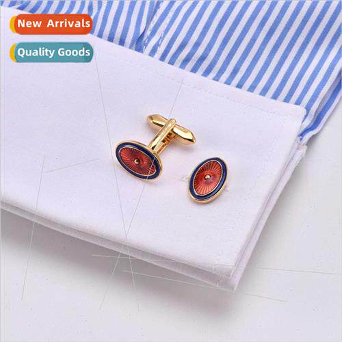 soft enamel red blue holy light French cufflinks premium shi