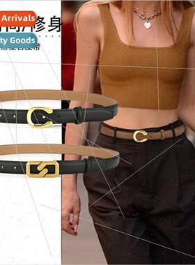 Genuine leather belt women summer dress jeans fashion cowhid