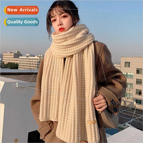 Korean  solid color knted scarf female new soft viscosy wint