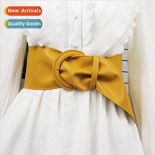 Vintage fashion wide belt women simple versatile coat belt a