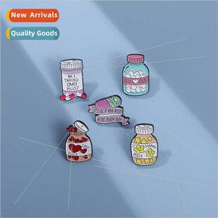 New medical pills series exquise badges cute bottle shape fu