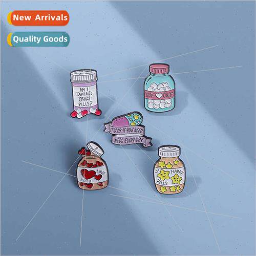 New medical pills series exquise badges cute bottle shape fu