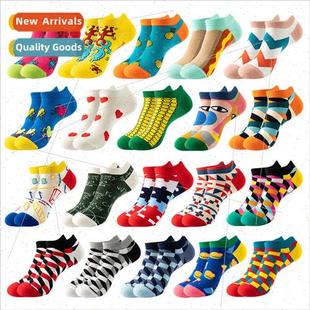 socks men women thin breath striped boat Summer new