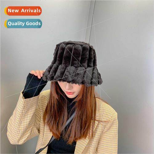 Autumn winter new thickened imation rabb hair vertical strip