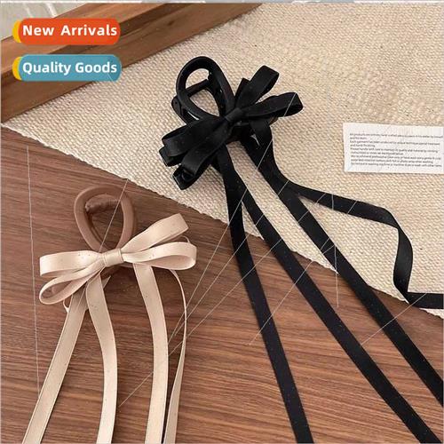 Delicate ballet wind grab clip ribbon bow hairpin female bac