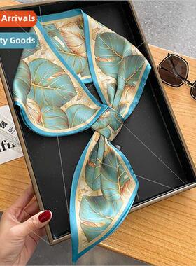 Korean  new spring fall cross small silk scarf women wh shir