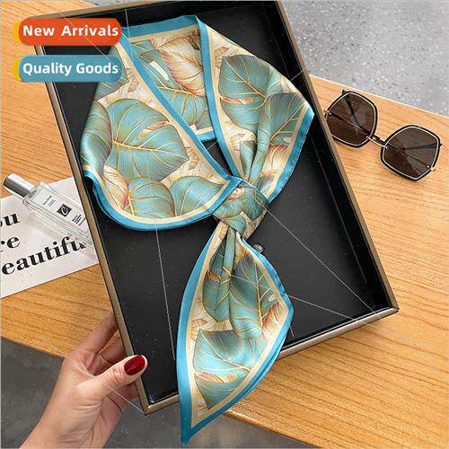 Korean  new spring fall cross small silk scarf women wh shir