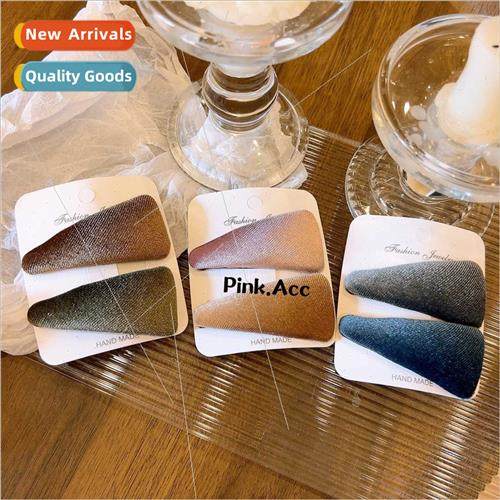 new fall winter retro ins velvet triangle BB clip handmade b