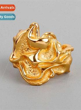 Korea INS niche tide pleated irregular bumpy face texture op