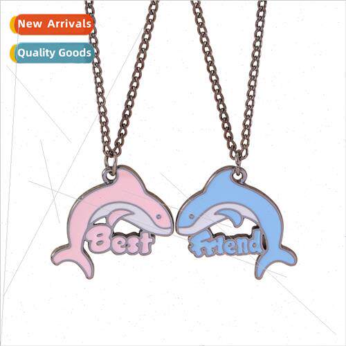 New BEST FRIENDS Letter Dolphin Necklace BFF Kids BFF Friend