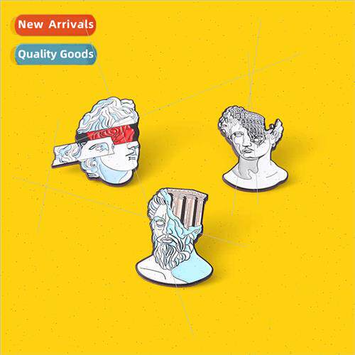 Stone relief series brooch art badge series clothing accesso