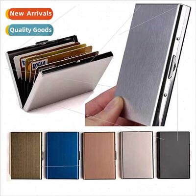 Ultra-thin anti-theft brush anti-degaussing metal card case
