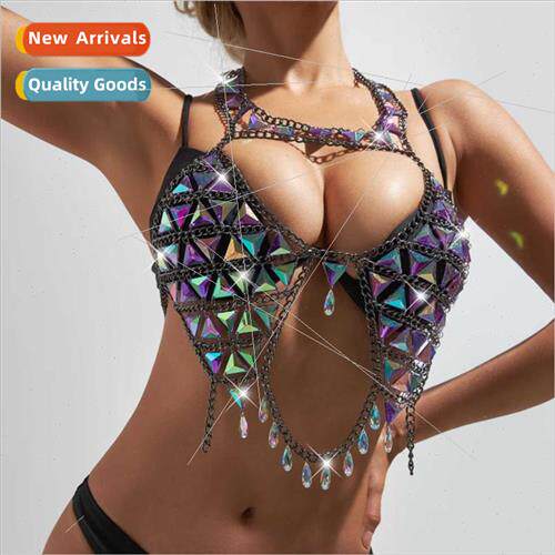 LH3571 Europe triangle acrylic sequins crystal pendant splic