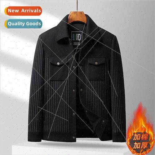 Striped tweed jacket men fall winter 2023 new workwear jacke