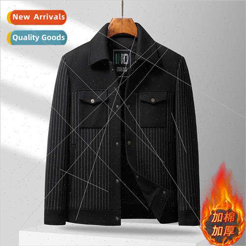 Striped tweed jacket men fall winter 2023 new workwear jacke