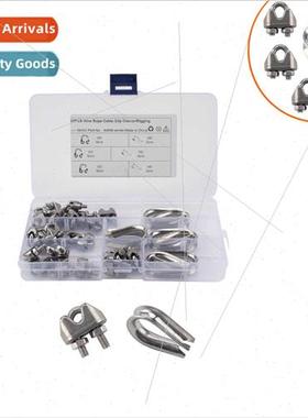 32pcs boxed-M3 Stainless 304 wire rope clevis chuck M6 trian