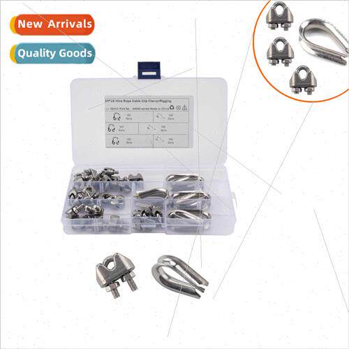 32pcs boxed-M3 Stainless 304 wire rope clevis chuck M6 trian