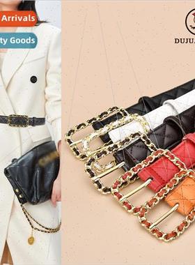 Women belts Double-sided available whin wear buckle simple t