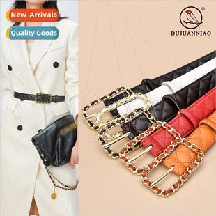 Women belts Double-sided available whin wear buckle simple t