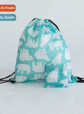 WaterproPolyester Oxd Cloth Foldable Storage Drawstring Bag