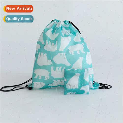 WaterproPolyester Oxd Cloth Foldable Storage Drawstring Bag