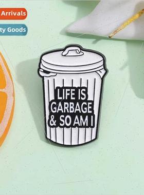 Creative Europe Uned States garbage can modeling metal badge