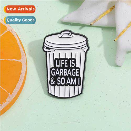 Creative Europe Uned States garbage can modeling metal badge