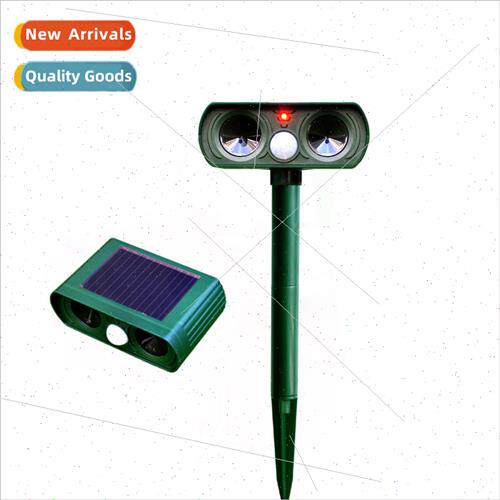 Solar rechargeable ultrasonic mouse and snake repeller wild